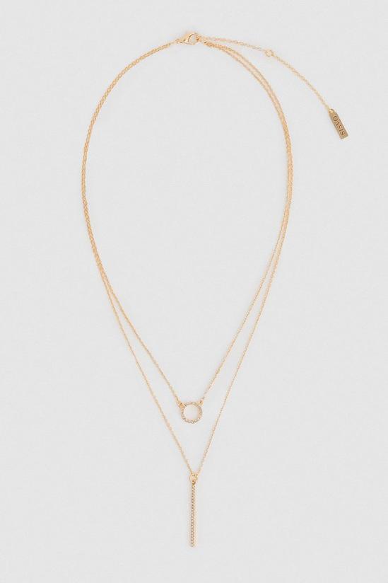 Oasis Double Chain Drop Necklace 1