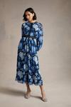 Oasis Cluster Floral Lace Balloon Sleeve Dobby Midi Dress thumbnail 2