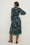 Oasis Floral Dobby Chiffon Lace V Neck Midi Dress thumbnail 3