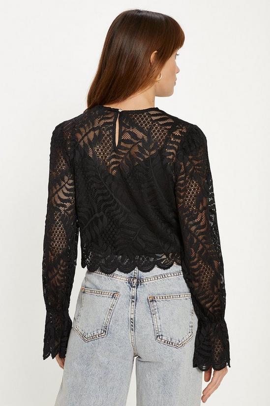 Oasis Long Sleeved Delicate Lace Top 3