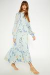 Oasis Lace Trim Eastern Dobby Floral Midi Dress thumbnail 1