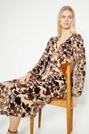 Oasis Rachel Stevens Floral Devore Long Sleeve Midi Dress thumbnail 2