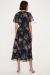Oasis Floral Dobby Chiffon Angel Sleeve Dress thumbnail 3