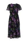 Oasis Floral Dobby Chiffon Angel Sleeve Dress thumbnail 4