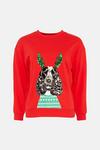 Oasis Sequin Antler Spaniel Christmas Sweatshirt thumbnail 4