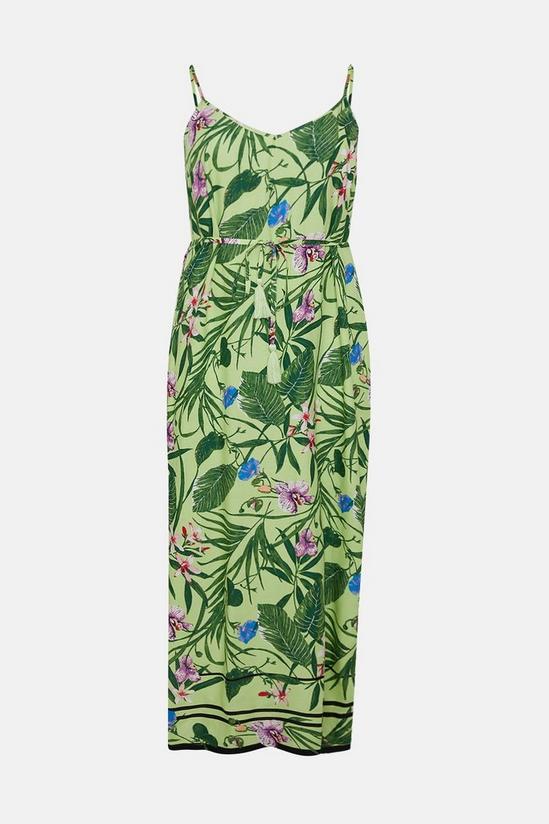 Oasis Curve Tropical Print Strappy Maxi Dress 1