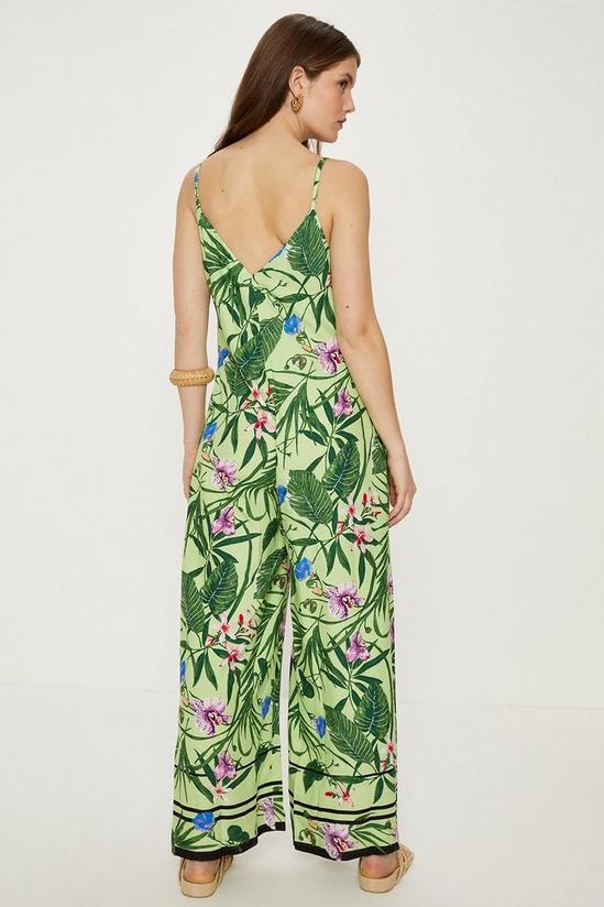 Oasis Petite Tropical Print Strappy Jumpsuit 3