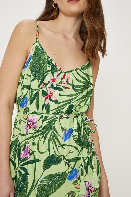 Oasis Petite Tropical Print Strappy Maxi Dress 2