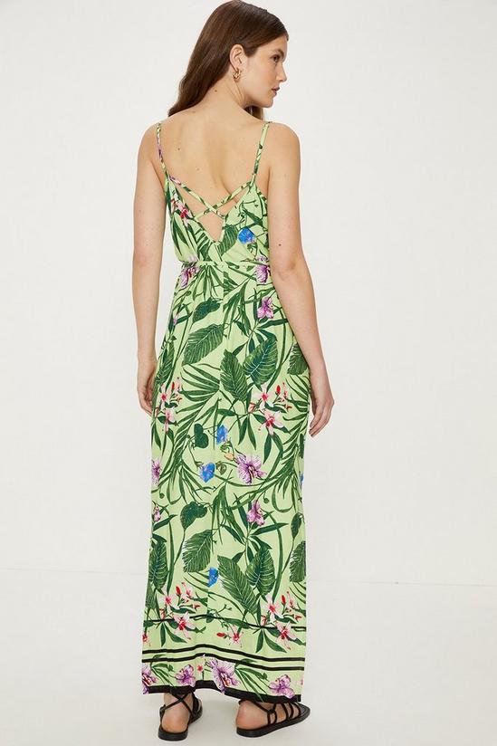 Oasis Tropical Print Strappy Maxi Dress 3