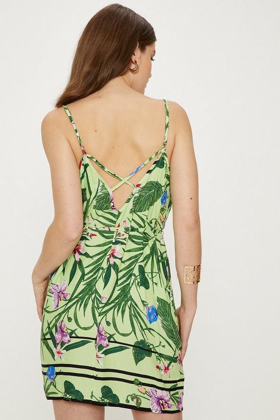 Oasis Petite Tropical Print Strappy Mini Dress 3