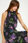 Oasis Floral Dobby Chiffon Halter Midi Dress thumbnail 1