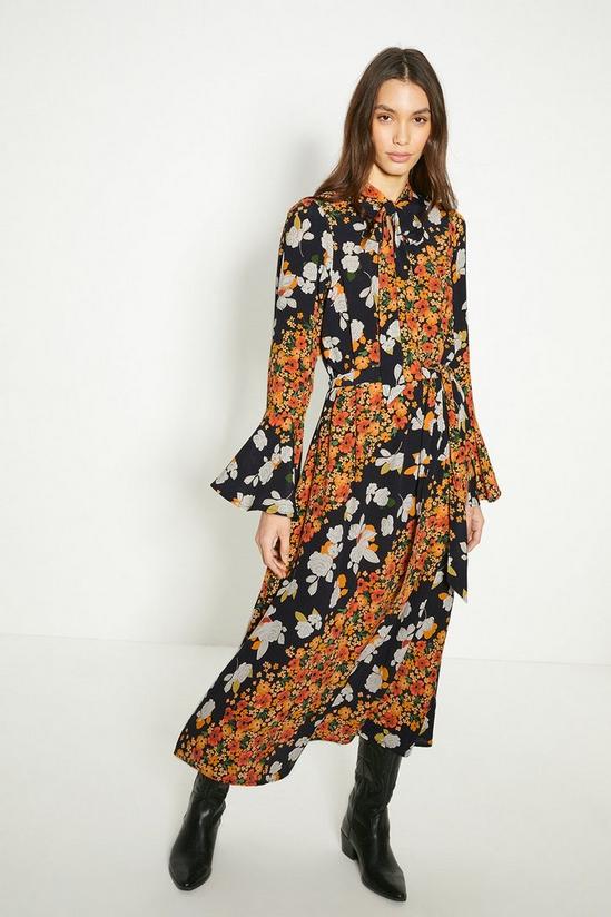Oasis Diagonal Floral Midi Dress 1
