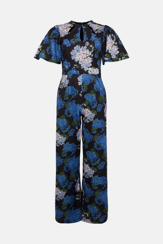 Oasis Floral Printed Scuba Cut Out Jumpsuit 4