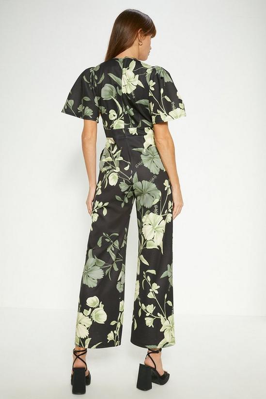 Oasis Floral Printed Scuba Cut Out Jumpsuit 3