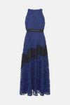 Oasis Premium Lace Halter Neck Contrast Panel Midi Dress thumbnail 4