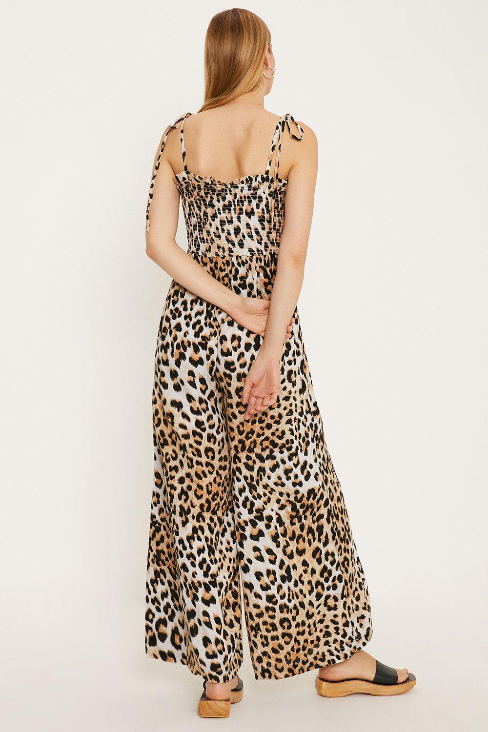 Oasis leopard cheap print jumpsuit