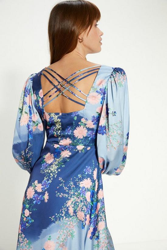 Oasis Trailing Floral Satin Back Detail Midi Dress 2