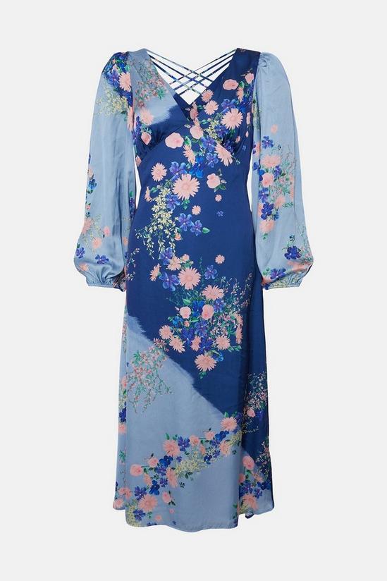 Oasis Trailing Floral Satin Back Detail Midi Dress 4