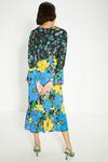 Oasis Petite Patch Print Bold Floral Midi Dress thumbnail 3