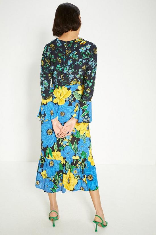 Oasis Petite Patch Print Bold Floral Midi Dress 3