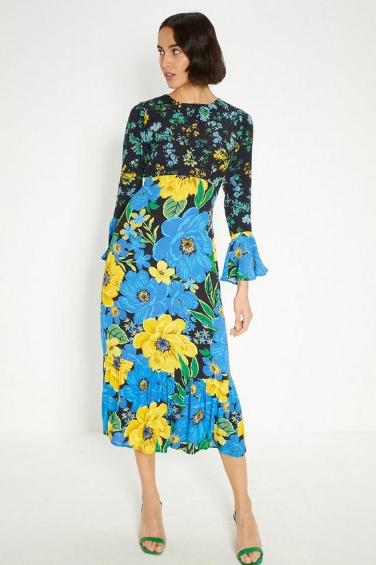 Oasis Patch Print Bold Floral Midi Dress 2