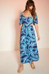 Oasis Embellished Paisley Floral Cut Out Midi Dress thumbnail 1