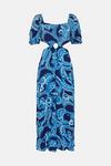 Oasis Embellished Paisley Floral Cut Out Midi Dress thumbnail 4