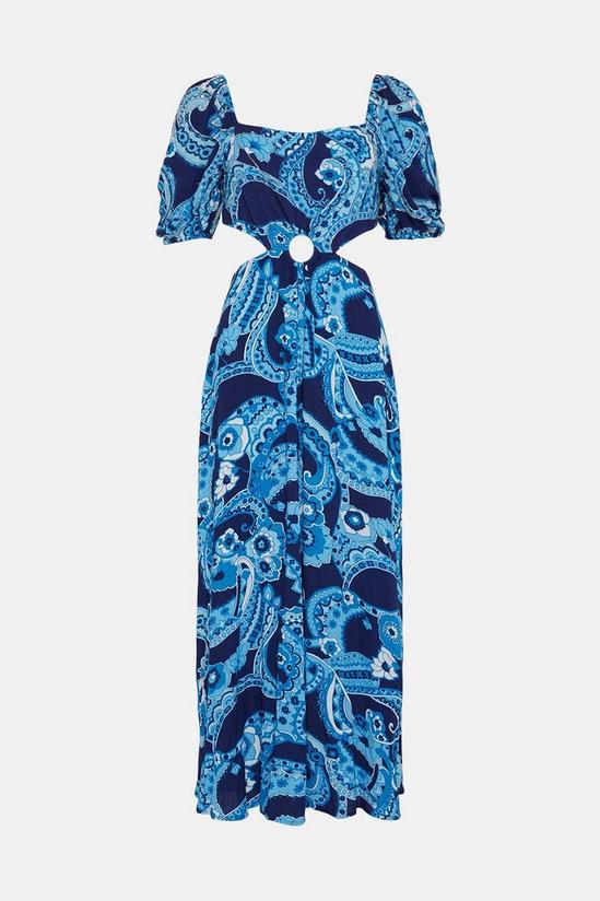 Oasis Embellished Paisley Floral Cut Out Midi Dress 4
