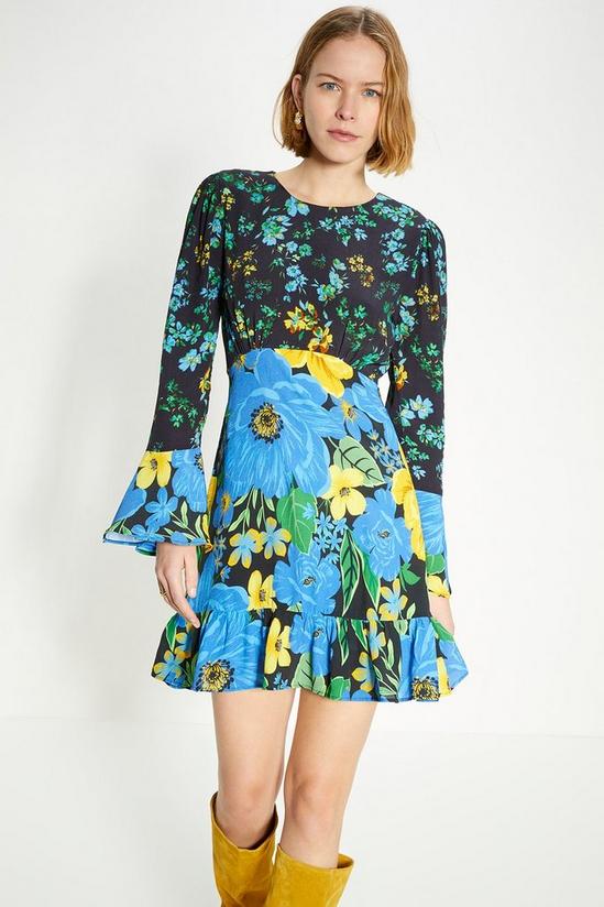 Oasis Patch Print Bold Floral Mini Dress 2