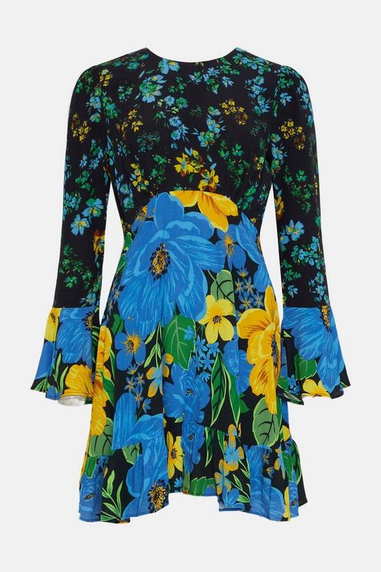Oasis Patch Print Bold Floral Mini Dress 4