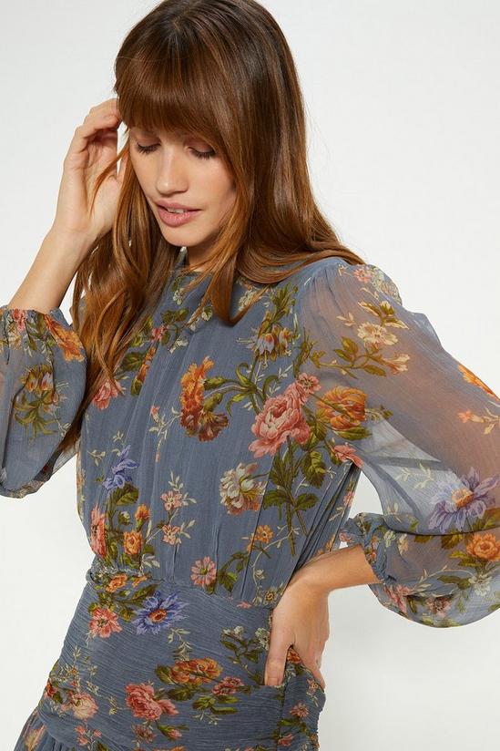 Oasis Ditsy Floral Gathered Mini Dress 2
