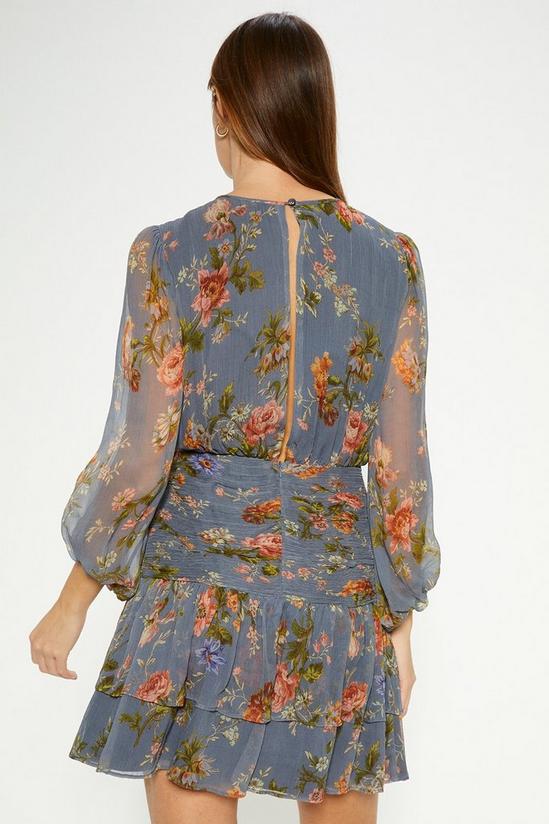 Oasis Ditsy Floral Gathered Mini Dress 3