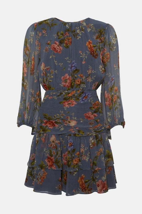 Oasis Ditsy Floral Gathered Mini Dress 4
