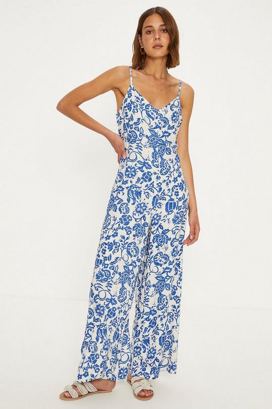 Oasis Paisley Print Strappy Jumpsuit 1