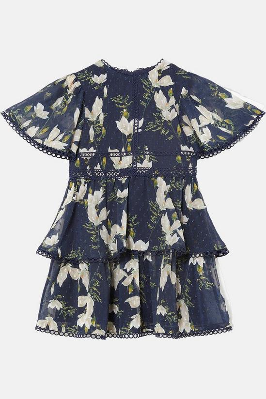 Oasis Kids Magnolia Floral Angel Sleeve Lace Dobby Dress 2