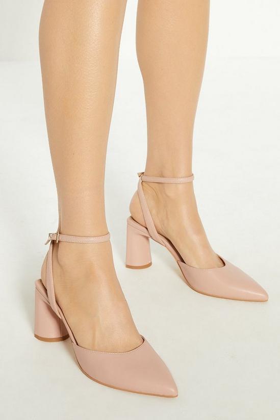 Oasis Pointed Block Heel Court Shoes 1