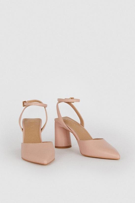 Oasis Pointed Block Heel Court Shoes 3