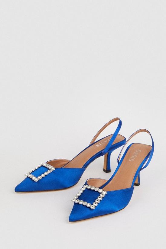 Oasis Diamante Sling Back Court Shoes 3
