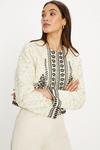 Oasis Floral Embroidered Poplin Quilted Jacket thumbnail 2