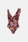 Oasis Floral Ruffle Shoulder Swimsuit thumbnail 4