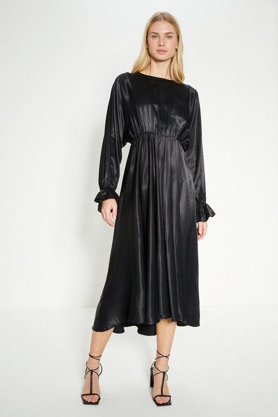 Oasis Rachel Stevens Satin Blouson Midi Dress 2