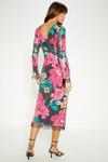 Oasis Floral Printed Sequin Fringe Detail Column Midi Dress thumbnail 3