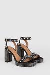 Oasis Pearl Embellished Chunky Heeled Sandals thumbnail 3