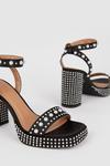 Oasis Pearl Embellished Chunky Heeled Sandals thumbnail 4