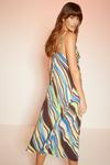 Oasis Abstract Sequin Stripe Cross Neck Strappy Midi Dress thumbnail 3