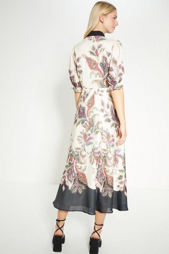 Oasis Rachel Stevens Dobby Satin Paisley Printed Shirt Dress 3