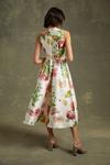 Oasis Floral Printed Satin Twill Belted Midi Dress thumbnail 3