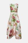 Oasis Floral Printed Satin Twill Belted Midi Dress thumbnail 4
