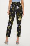 Oasis Floral Printed Cotton Tapered Trousers thumbnail 3