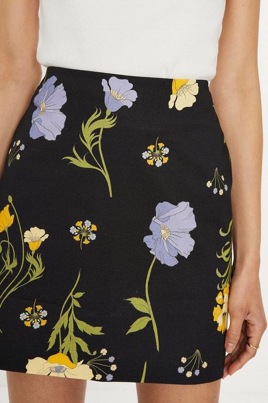 Oasis Petite Floral Printed Cotton Mini Skirt 2